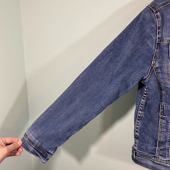 AG Adriano Goldschmied Kids Blue Sherpa Lined Denim Jacket Size M - Picture 6 of 11